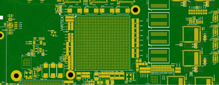 Timeline infographic showing the evolution of Printed Circuit Boards from the 1940s to today.
