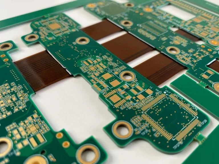 State-of-the-art rigid-flex PCB manufacturing facility in China showing automated assembly line for high-reliability circuit boards