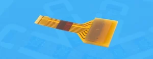 Flexible circuit board with polyimide stiffener for added support and rigidity