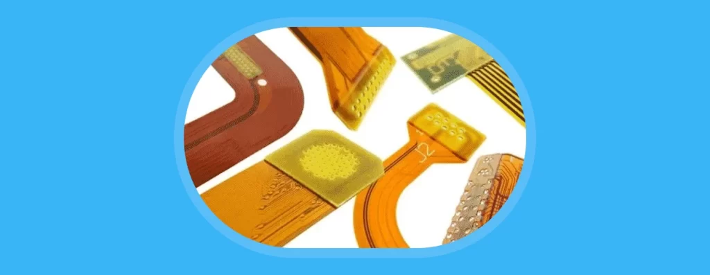 Flexible circuit board with polyimide stiffener showing reinforced support zone for design optimization