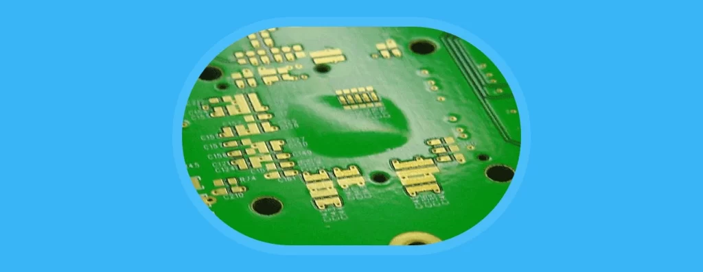 PCB exposed to high temperature and humidity showing potential damage