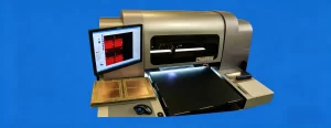 AOI machine scanning PCB for automated optical inspection in electronics manufacturing