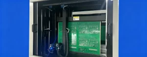 Large backplane PCB under flying probe testing with movable probes contacting test points