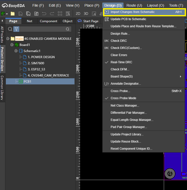 Converting PCB schematics into PCB Design layout