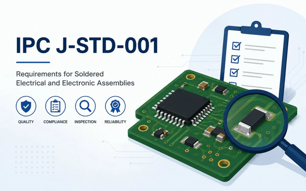 IPC J-STD-001 requirements for controlled PCB assembly quality and workmanship