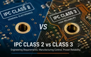 IPC Class 2 vs Class 3 PCB engineering requirements comparison