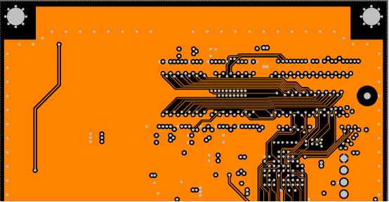 PCB layer with pouring copper